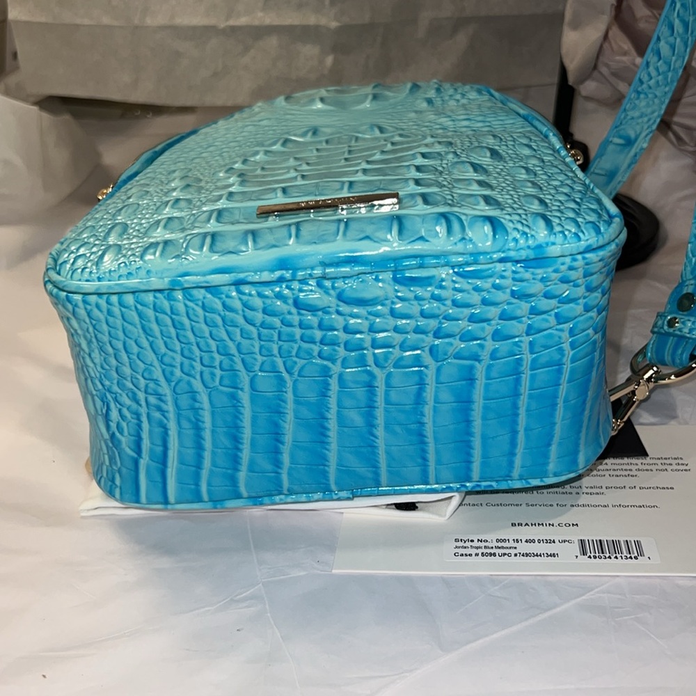 Brahmin Jordan tropic blue Melbourne bag GORGEOUS - Picture 6 of 6